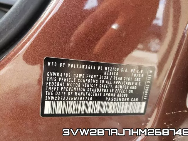 3VW2B7AJ7HM268746 фото 2