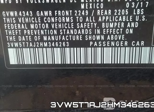 3VW5T7AJ2HM346263 фото 10