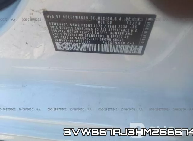 3VWB67AJ3HM266674 фото 10