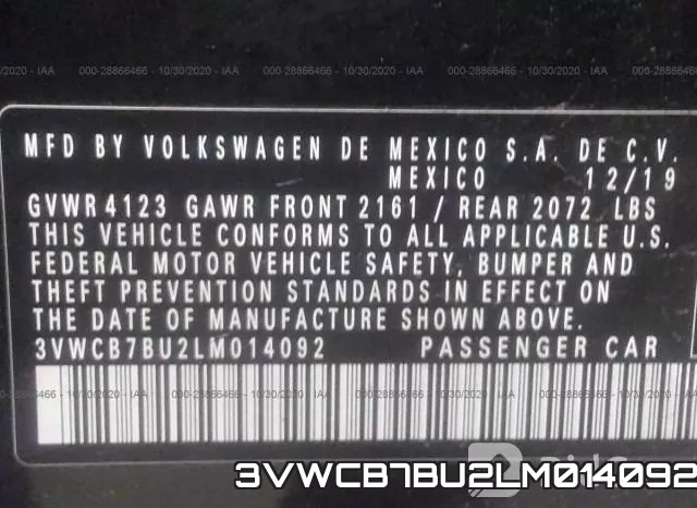 3VWCB7BU2LM014092 фото 10