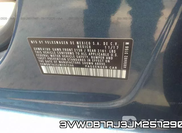3VWDB7AJ3JM257290 фото 10