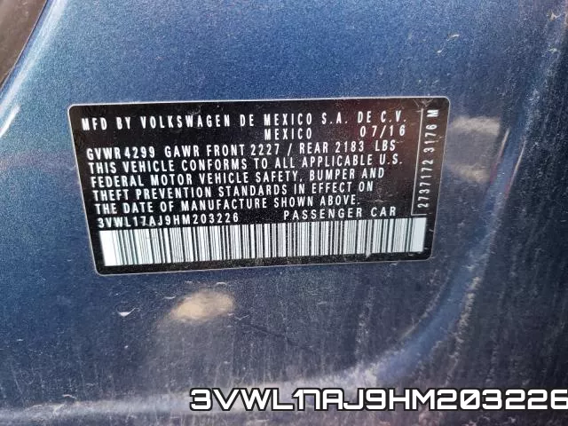3VWL17AJ9HM203226 фото 2