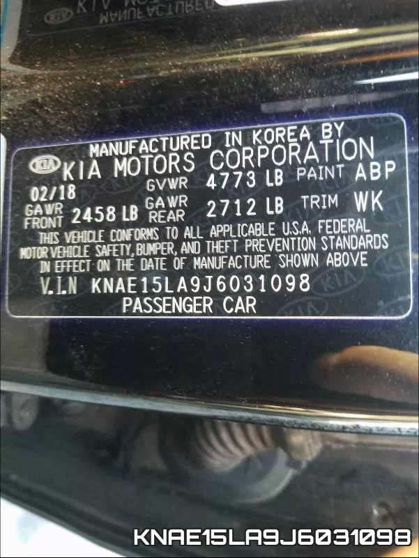 KNAE15LA9J6031098 фото 2