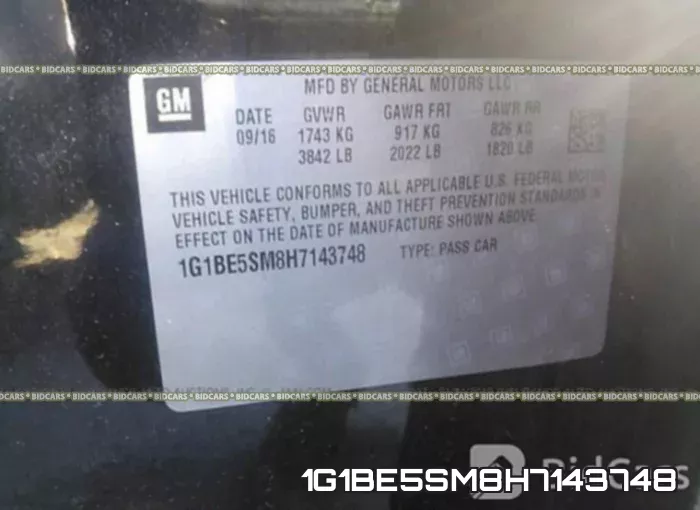 1G1BE5SM8H7143748 фото 10