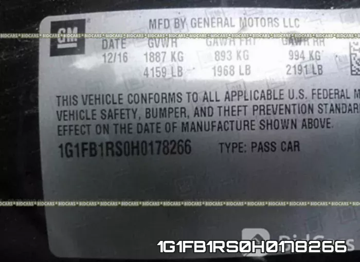 1G1FB1RS0H0178266 фото 10