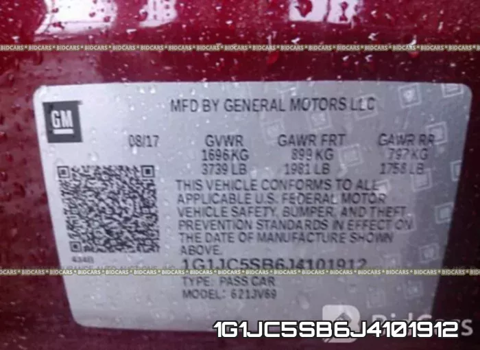 1G1JC5SB6J4101912 фото 10