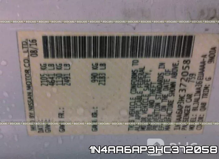 1N4AA6AP3HC372058 фото 10