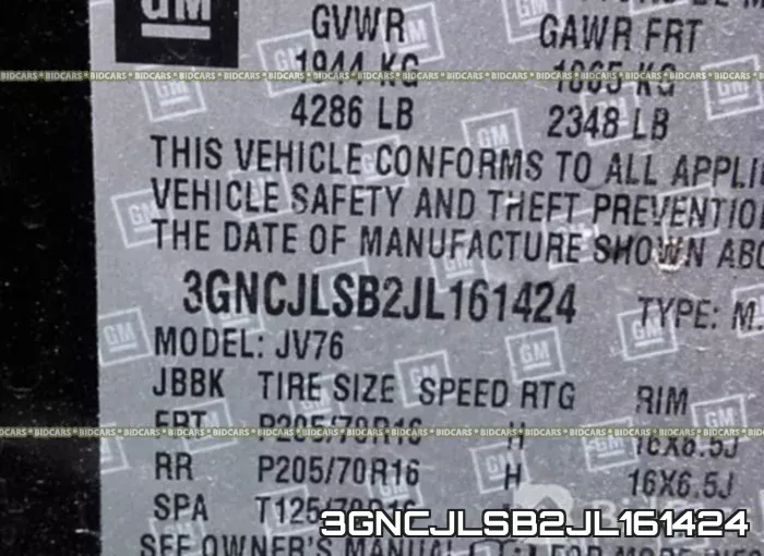 3GNCJLSB2JL161424 фото 10