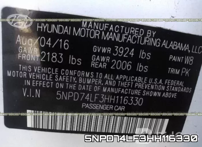 5NPD74LF3HH116330 фото 10