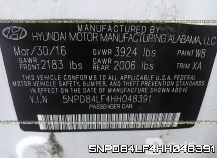 5NPD84LF4HH048391 фото 10