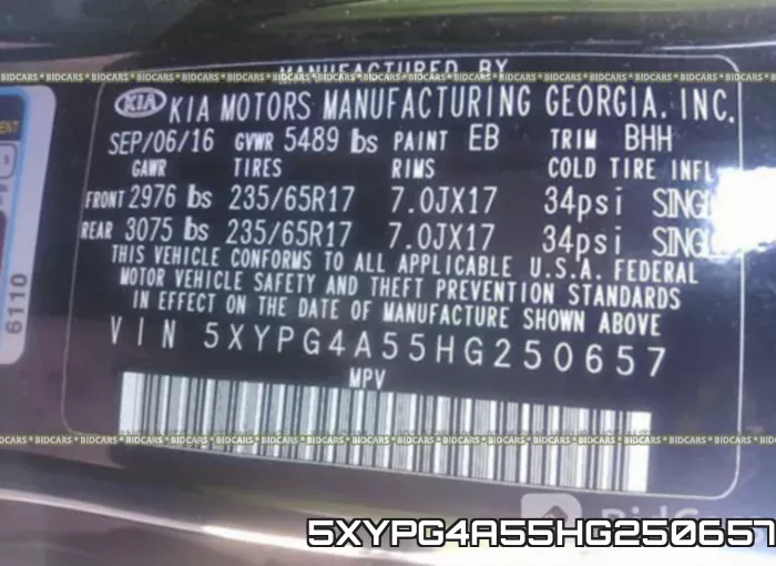 5XYPG4A55HG250657 фото 9