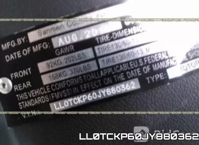 LL0TCKP60JY880362 фото 2