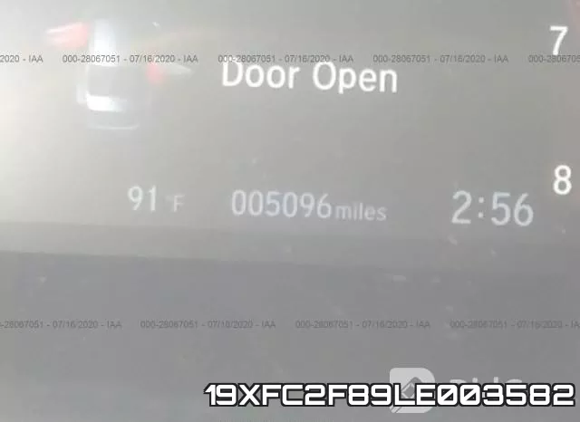 19XFC2F89LE003582 фото 8