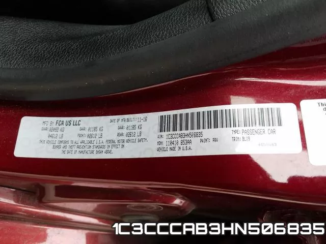 1C3CCCAB3HN506835 фото 2