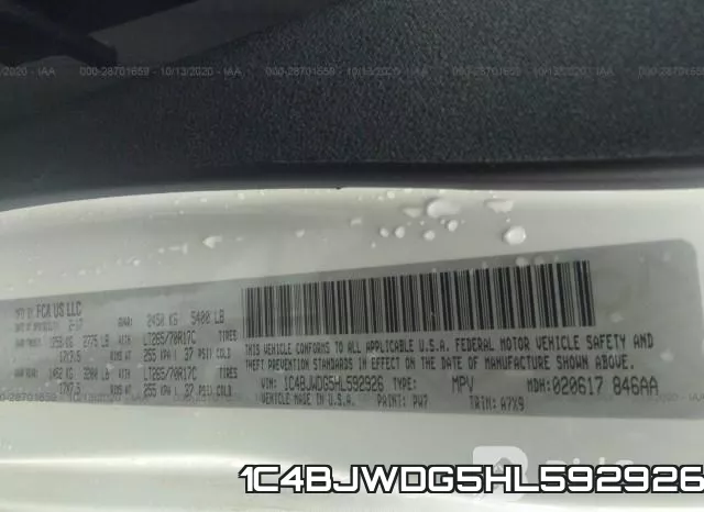 1C4BJWDG5HL592926 фото 10