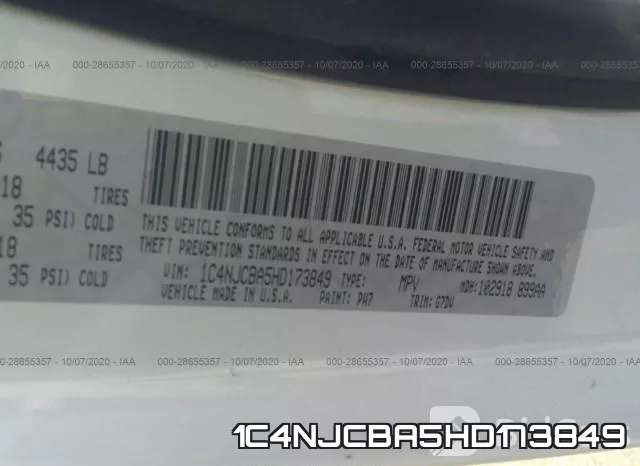 1C4NJCBA5HD173849 фото 10