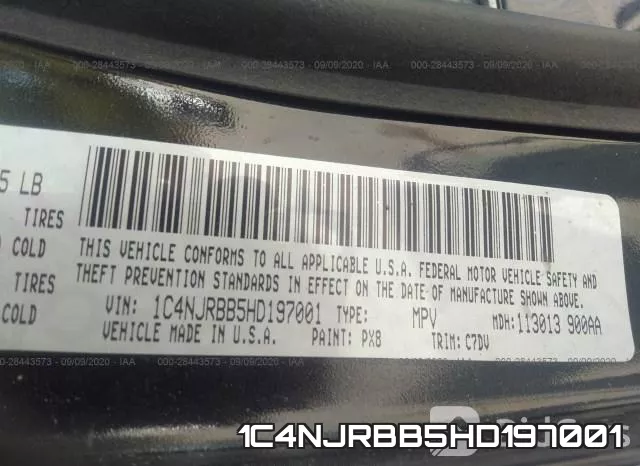 1C4NJRBB5HD197001 фото 10