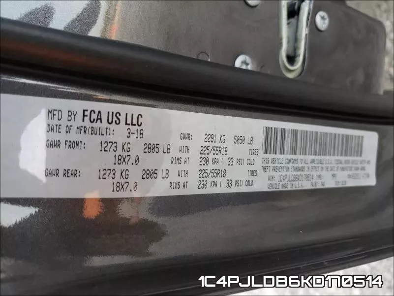 1C4PJLDB6KD170514 фото 2