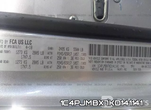 1C4PJMBX7KD141141 фото 10