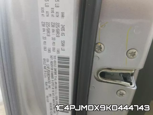 1C4PJMDX9KD444743 фото 2