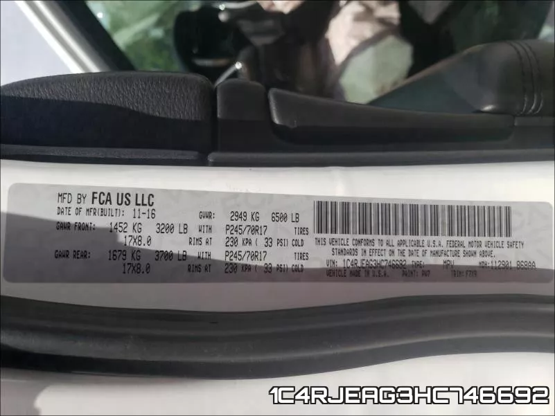 1C4RJEAG3HC746692 фото 2