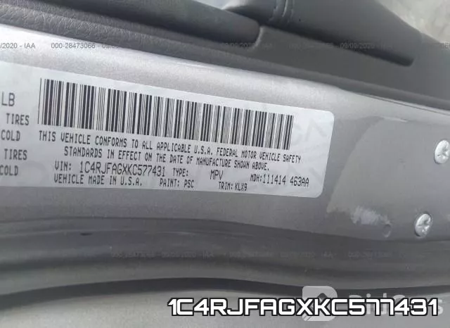 1C4RJFAGXKC577431 фото 10