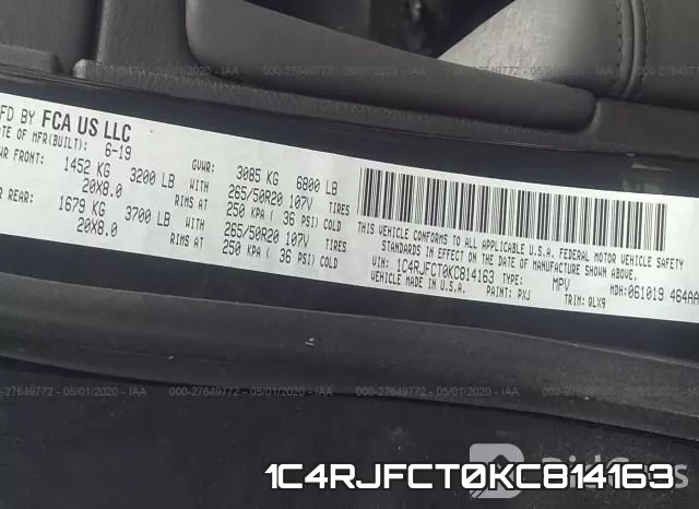 1C4RJFCT0KC814163 фото 10