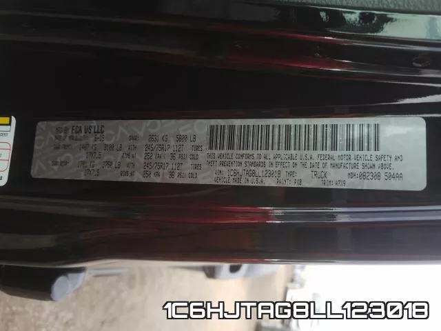 1C6HJTAG8LL123018 фото 2
