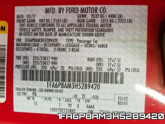 1FA6P8AM3H5289420 фото 2