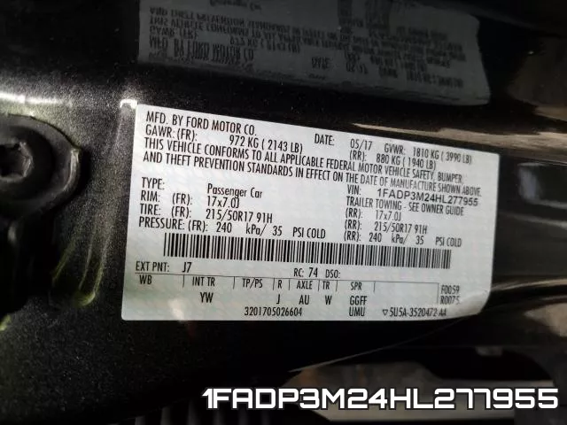 1FADP3M24HL277955 фото 2