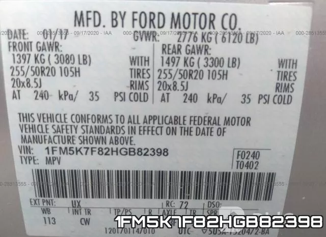 1FM5K7F82HGB82398 фото 10