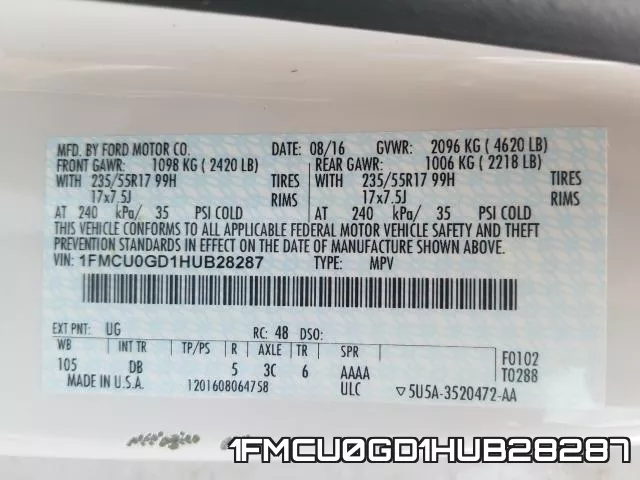 1FMCU0GD1HUB28287 фото 2