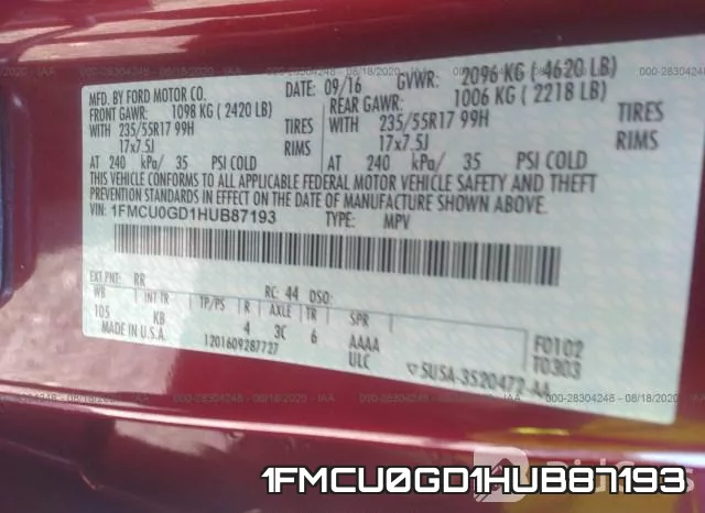 1FMCU0GD1HUB87193 фото 10