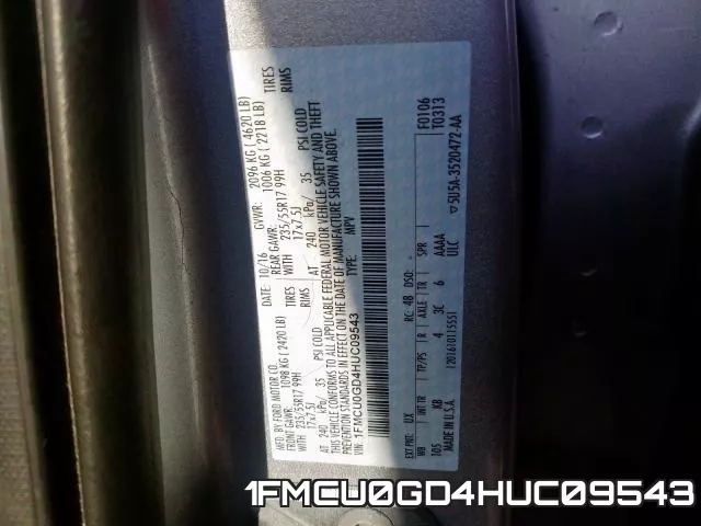 1FMCU0GD4HUC09543 фото 2