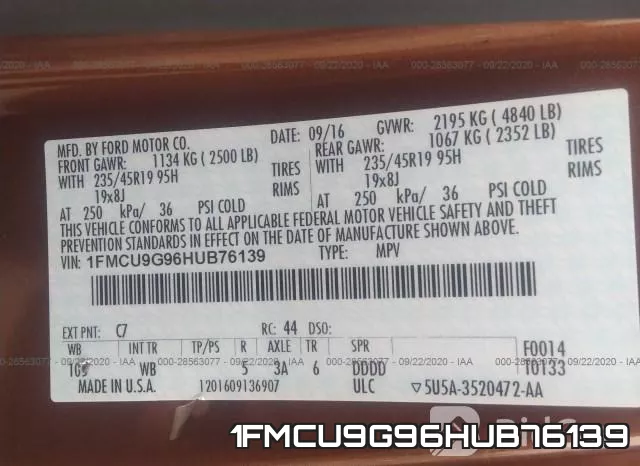 1FMCU9G96HUB76139 фото 10