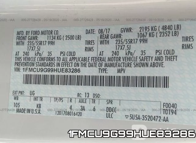 1FMCU9G99HUE83286 фото 10