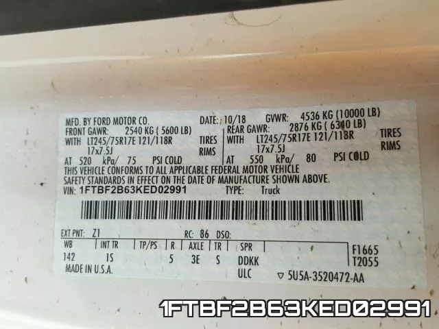 1FTBF2B63KED02991 фото 2