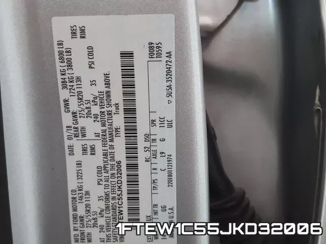 1FTEW1C55JKD32006 фото 2