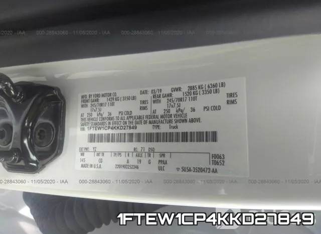 1FTEW1CP4KKD27849 фото 10