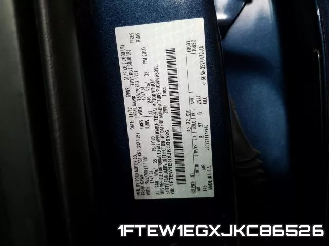 1FTEW1EGXJKC86526 фото 2
