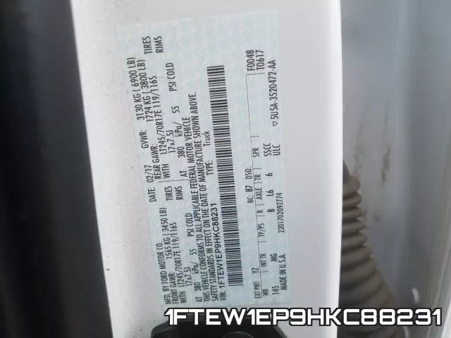 1FTEW1EP9HKC88231 фото 2