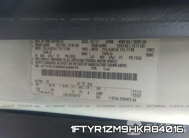 1FTYR1ZM9HKA84016 фото 10
