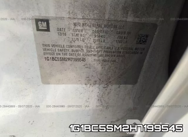 1G1BC5SM2H7199545 фото 10