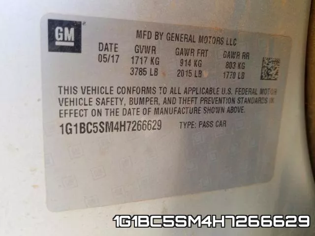 1G1BC5SM4H7266629 фото 2