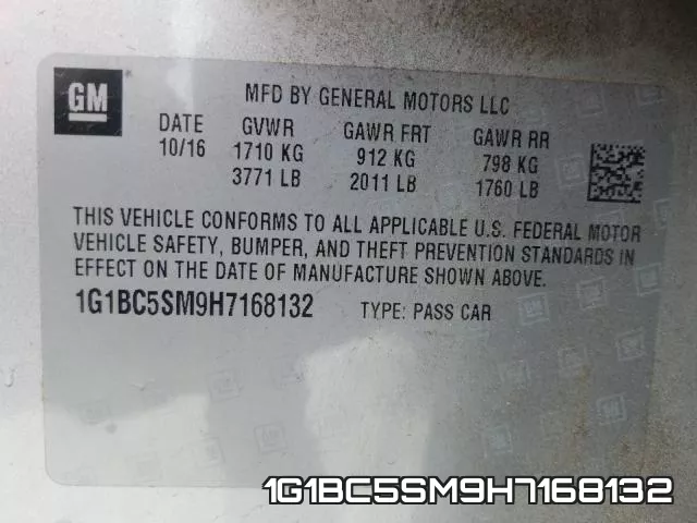 1G1BC5SM9H7168132 фото 2