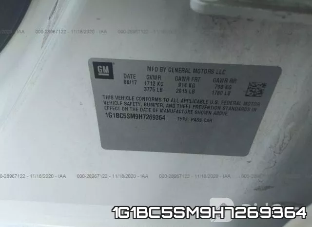 1G1BC5SM9H7269364 фото 10