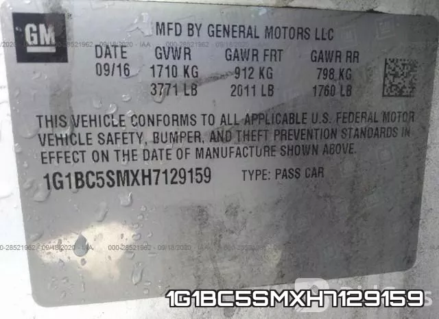 1G1BC5SMXH7129159 фото 10