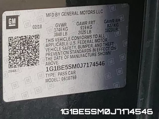 1G1BE5SM0J7174546 фото 2