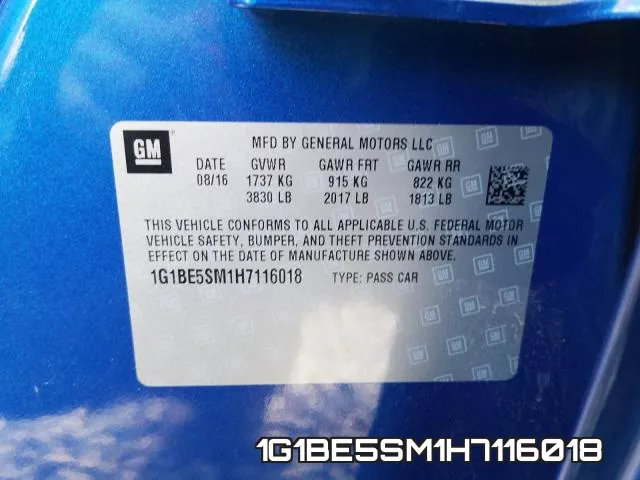 1G1BE5SM1H7116018 фото 2