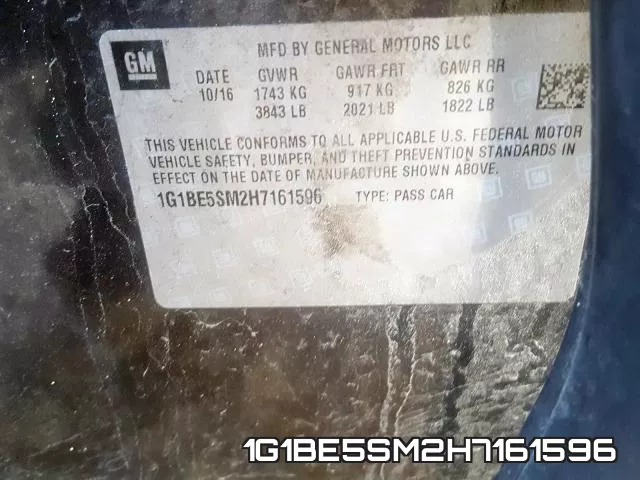1G1BE5SM2H7161596 фото 2